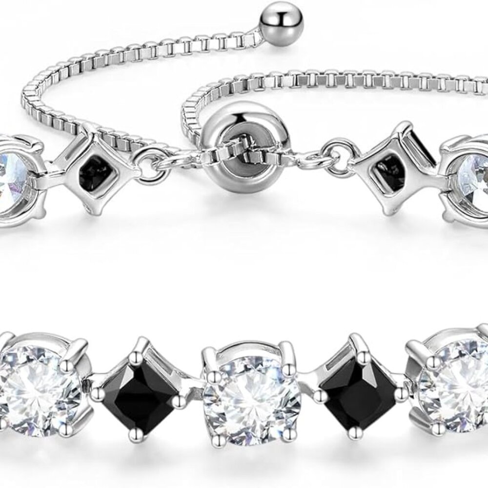 FANCIME Rhythm of Light Sterling Silver Tennis Bracelet for Women S925